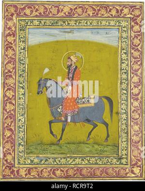 Portrait von Großmogul Aurangzeb. Museum: private Sammlung. Autor: anonym. Stockfoto