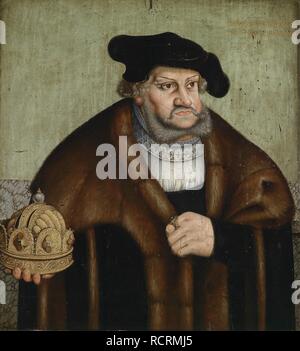 Porträt von Friedrich III., Kurfürst von Sachsen (1463-1525). Museum: private Sammlung. Autor: Cranach, Lucas, der Ältere. Stockfoto