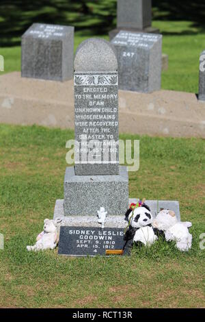 Sépulture de Victimes de naufrage du Titanic à Halifax Kanada/Beerdigung der Opfer des Untergangs der Titanic in Halifax Kanada Stockfoto