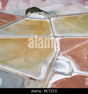 Luftaufnahme von Ses Salines Es Trenc Estrenc Saline bei Colonia de Sant Jordi, Mallorca, Spanien Stockfoto
