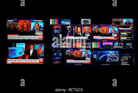 ATLANTA, GA - Blick auf das CNN Center, der Welt Sitz der CNN News Network in der Innenstadt von Atlanta, Georgia. Stockfoto