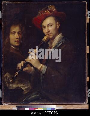 Flötist. Museum: Staat A Puschkin-Museum für bildende Künste, Moskau. Autor: kupecky (kupetzky), Jan (Johann). Stockfoto