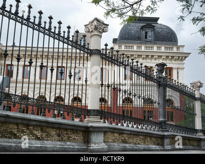 Die Rückseite des Ministeriums für Landwirtschaft, Fischerei, Ernährung und Umwelt in Madrid. Auch als der Palast des Fomento (in spanischer Sprache, 'Palacio de Fomen bekannt Stockfoto