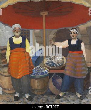 Fisch Verkäufer in Persien. Museum: private Sammlung. Thema: Voges, Nikolai Leonidowitsch. Stockfoto
