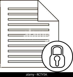 Document Lock Flachbild-Symbol. Dateiformat Symbol. Erweiterung. Dokument Datei Symbol Sicherheit Stock Vektor