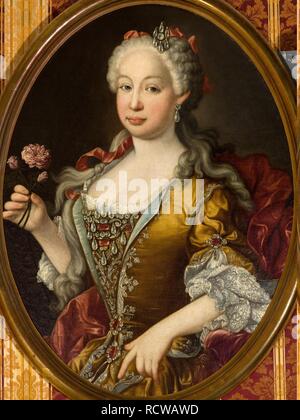 Portrait der Infantin Barbara von Portugal (1711-1758). Museum: AYUNTAMIENTO DE SEVILLA. Autor: Meléndez, Luis Egidio. Stockfoto