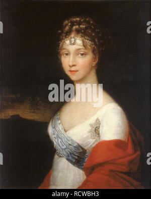 Porträt von Kaiserin Elisabeth Alexeievna, Prinzessin Louise von Baden (1779-1826). Museum: Staatliche Eremitage, St. Petersburg. Autor: anonym. Stockfoto