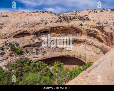 Butler Wash Ruinen, Utah Highway 95 West von Blanding, Utah. Stockfoto