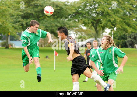 Auckland Sonntag League, Pakuranga United vs Böhmischen Celtic Stockfoto