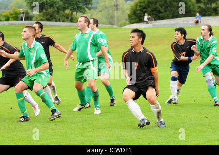 Auckland Sonntag League, Pakuranga United vs Böhmischen Celtic Stockfoto