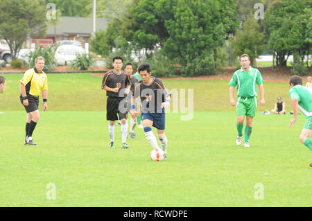 Auckland Sonntag League, Pakuranga United vs Böhmischen Celtic Stockfoto