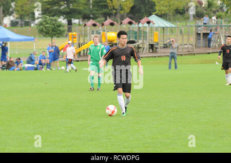 Auckland Sonntag League, Pakuranga United vs Böhmischen Celtic Stockfoto