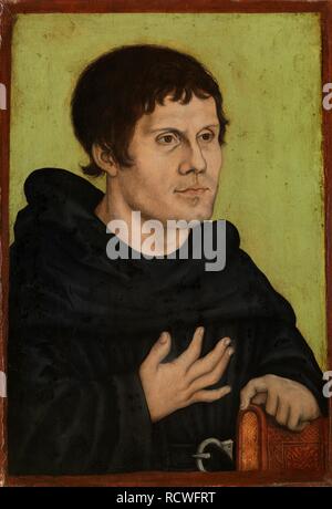 Martin Luther als Mönch der Augustiner. Museum: Germanisches Nationalmuseum, Nürnberg. Autor: Cranach, Lucas, der Ältere. Stockfoto