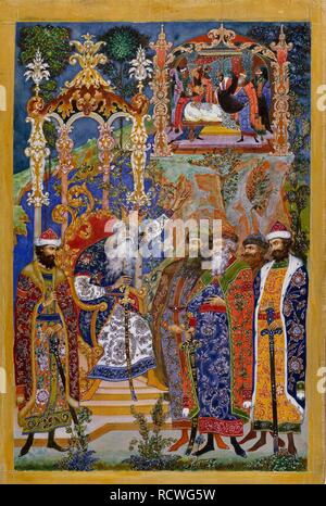 Abbildung: Auf die Geschichte von Igor's Kampagne. Museum: Museum der Palekh Russische Lackkunst, palekh. Autor: Golikov, Iwan Iwanowitsch. Stockfoto