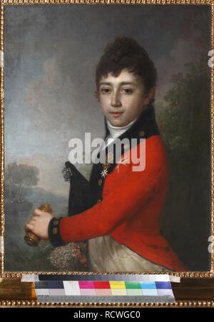 Portrait von Baron Alexey Nikolaevich Serdobin (1790-1834) als Kind. Museum: Podstanitsky Sammlung. Autor: Borovikovsky, Vladimir Lukich. Stockfoto