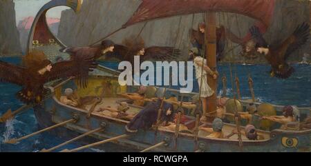 Odysseus und die Sirenen. Museum: National Gallery von Victoria, Melbourne. Autor: WATERHOUSE, JOHN WILLIAM. Stockfoto