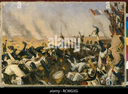 Das Ende der Schlacht von Borodino am 26. August 1812. Museum: Staatliches russisches Museum, St. Petersburg. Autor: Vereshchagin, Wassili Wassiljewitsch. Stockfoto