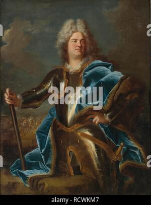 Portrait von Marschall Allgemeine Claude-Louis-Hector de Villars (1653-1734). Museum: private Sammlung. Autor: Rigaud, Hyacinthe François Honoré. Stockfoto