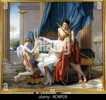 Sappho, Phaon und Amor. Museum: Staatliche Eremitage, St. Petersburg. Autor: David, Jacques Louis. Stockfoto