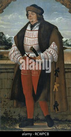 Der Hofnarr als "Ritter Christoph" bekannt. Museum: Museo Thyssen-Bornemisza Sammlungen. Autor: WERTINGER, Hans, von. Stockfoto