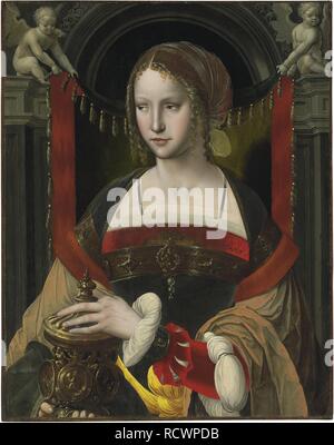 Hl. Maria Magdalena. Museum: private Sammlung. Autor: Meister der Papagei, (Master mit dem Papagei). Stockfoto