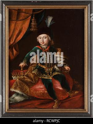 Portrait von Kaiser Josef II. (1741-1790) als Kind. Museum: private Sammlung. Autor: Martin Van Meytens,, der Jüngere. Stockfoto