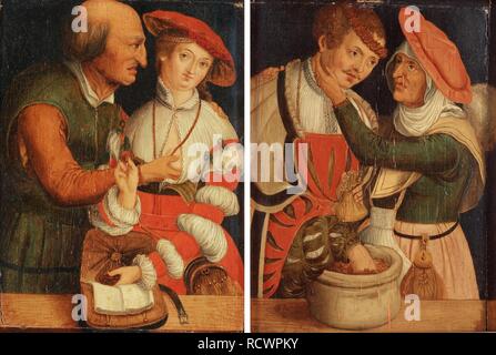 Die ungleiche Paare. Museum: private Sammlung. Autor: Cranach, Lucas, der Ältere. Stockfoto