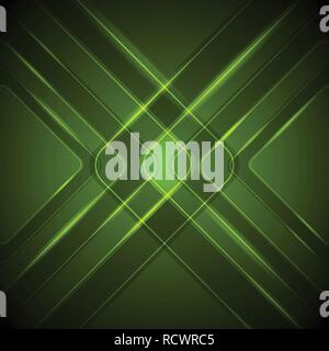 Abstrakte dark green tech glänzend Hintergrund. Vektor Design Stock Vektor