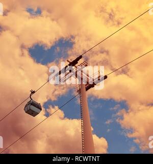 Seilbahn, Parque das Naçoes, Park der Nationen, Seilbahn, Lissabon, Portugal, Europa Stockfoto