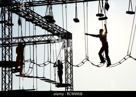 Hochseilgarten, Alpin Center Bottrop, Nordrhein-Westfalen, PublicGround Stockfoto