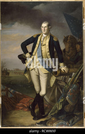 George Washington nach der Schlacht von Princeton am 3. Januar 1777. Museum: Musée de l'Histoire de France, Château de Versailles. Autor: Charles Willson Peale. Stockfoto