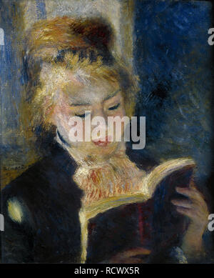 Ein Mädchen lesen (la Liseuse). Museum: Musée d'Orsay, Paris. Autor: Renoir, Pierre-Auguste. Stockfoto