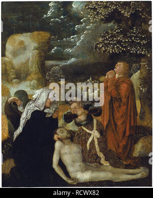 Die Wehklage über Christus. Museum: Museo Thyssen-Bornemisza Sammlungen. Autor: Apt, Ulrich, der Ältere. Stockfoto