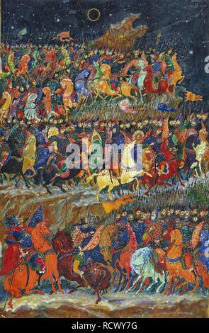 Igor's Kampagne. Abbildung: Auf die Geschichte von Igor's Kampagne. Museum: Museum der Palekh Russische Lackkunst, palekh. Autor: Golikov, Iwan Iwanowitsch. Stockfoto