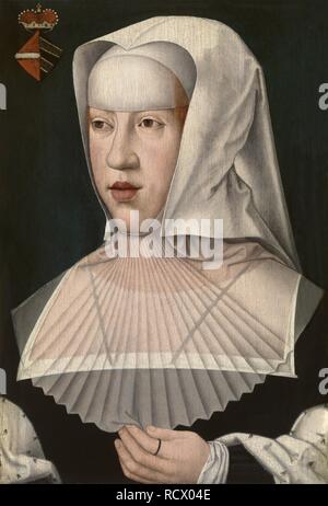 Portrait von Margarete von Österreich (1480-1530). Museum: Königliches Museum für Schöne Künste, Antwerpen. Autor: BERNARD VAN ORLEY,. Stockfoto