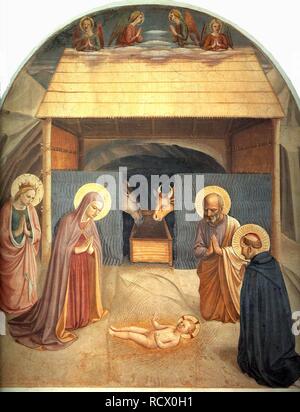 Bei der Bescherung. Museum: San Marco, Florenz. Thema: Fra Angelico. Stockfoto