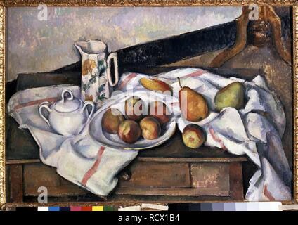 Pfirsiche und Birnen. Museum: Staat A Puschkin-Museum für bildende Künste, Moskau. Autor: Cezanne, Paul. Stockfoto