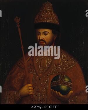 Portrait des Zaren Ivan V Alexeyevich (1666-1696). Museum: Staatliche Eremitage, St. Petersburg. Autor: anonym. Stockfoto