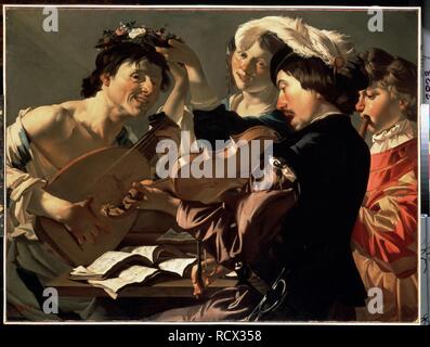 Ein Konzert. Museum: Staatliche Eremitage, St. Petersburg. Autor: BABUREN, Dirck (Theodor), van. Stockfoto