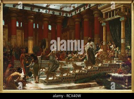 Der Besuch der Königin von Saba dem König Salomo. Museum: Art Gallery von New South Wales. Autor: Edward John Poynter,. Stockfoto