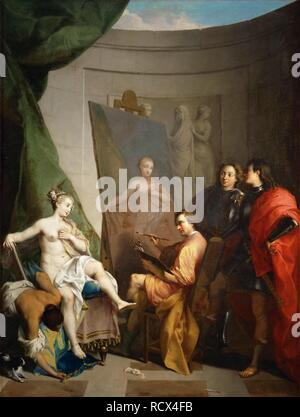 Apelles Malerei Campaspe. Museum: Musée du Louvre, Paris. Autor: Nicolas Vleughels. Stockfoto