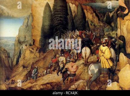 Die Bekehrung des hl. Paulus. Museum: Kunst Museum, Vienne. Autor: Bruegel (Brueghel), Pieter, der Ältere. Stockfoto