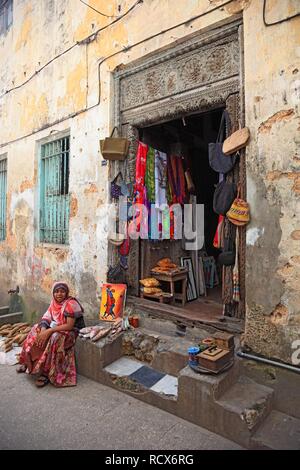 In der historischen Altstadt von Stone Town, Sansibar, Tansania, Afrika Stockfoto