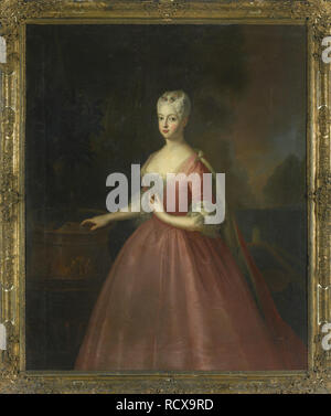 Portrait der Prinzessin Friederike Luise von Preußen (1714-1784), Markgräfin von Brandenburg-Ansbach. Museum: private Sammlung. Autor: Pesne, Antoine, Schule. Stockfoto