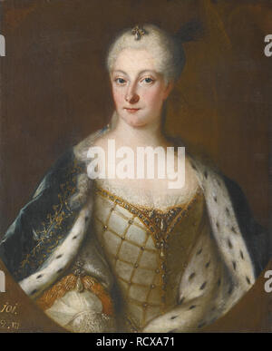 Portrait von Henriette Maria von Brandenburg-Schwedt (1702-1782). Museum: private Sammlung. Autor: Pesne, Antoine, Schule. Stockfoto