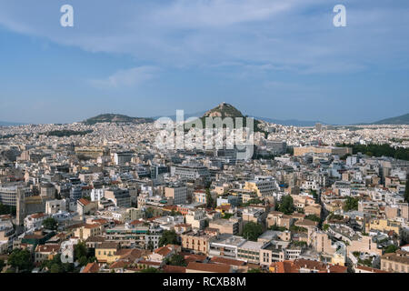 Athens City Blick von Acropole, Griechenland Stockfoto