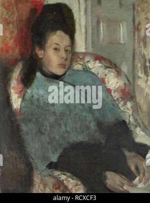 Portrait von Elena Carafa. Museum: National Gallery, London. Autor: Degas, Edgar. Stockfoto