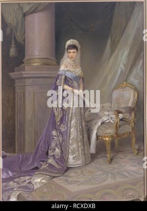 Porträt von Kaiserin Maria Fjodorowna, Prinzessin Dagmar von Dänemark (1847-1928). Museum: Staatliches Historisches Museum, Moskau. Autor: Makovsky, Vladimir Yegorovich. Stockfoto