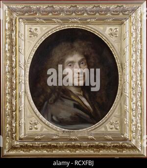 Porträt des Autors Moliére (1622-1673). Museum: Musée Condé, Chantilly. Autor: MIGNARD, Pierre. Stockfoto
