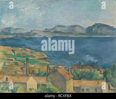 Die Bucht von Marseille, von L'Estaque. Museum: Kunst Institut von Chicago. Autor: Cezanne, Paul. Stockfoto